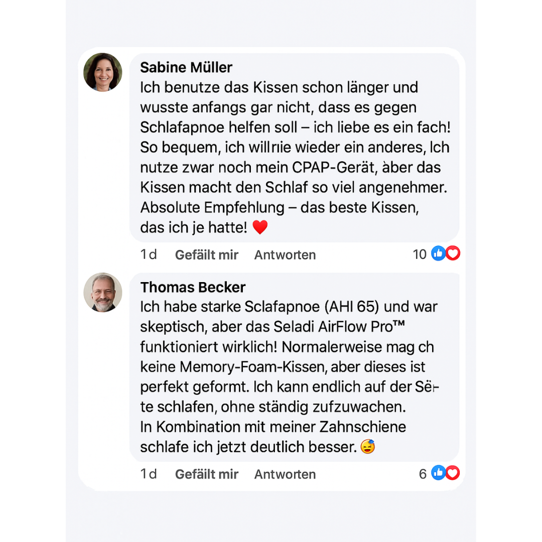 AirFlow Pro™ | Orthopädisches Schlafapnoe-Kissen